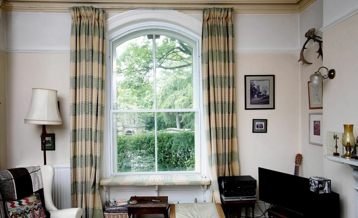 secondary glazing installation in traditional Stirling sandstone home